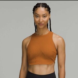 Lululemon Ribbed Longline Yoga Bra *Light Support, C/D Cup Butternut Brown